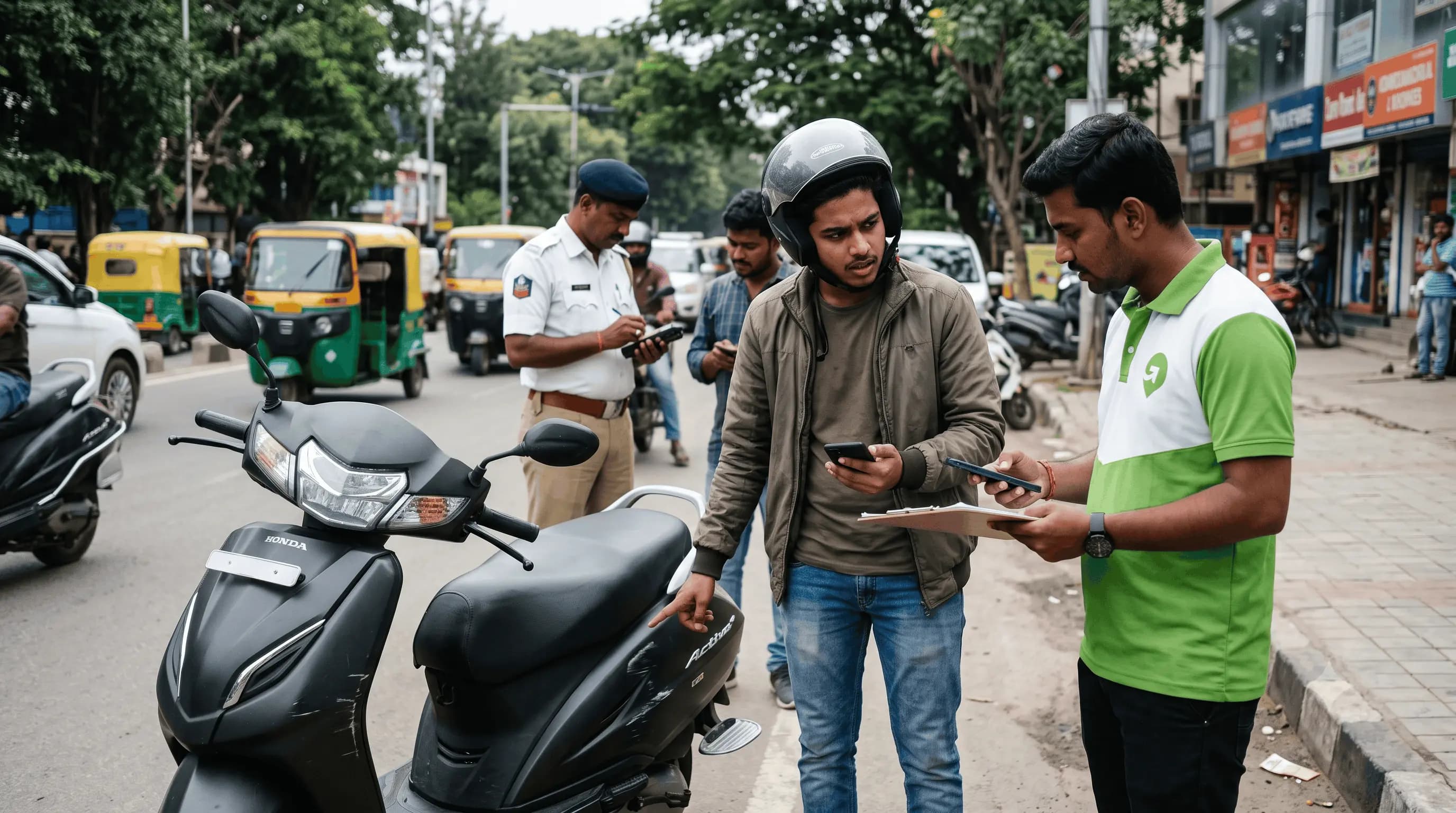 Who Pays Challan or Damage on a Rented Bike?