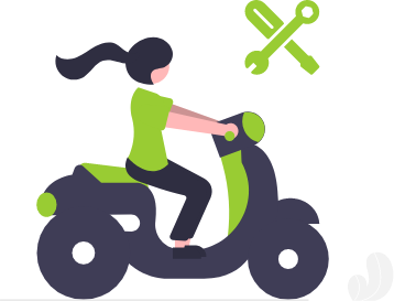 We will service the bike once every month